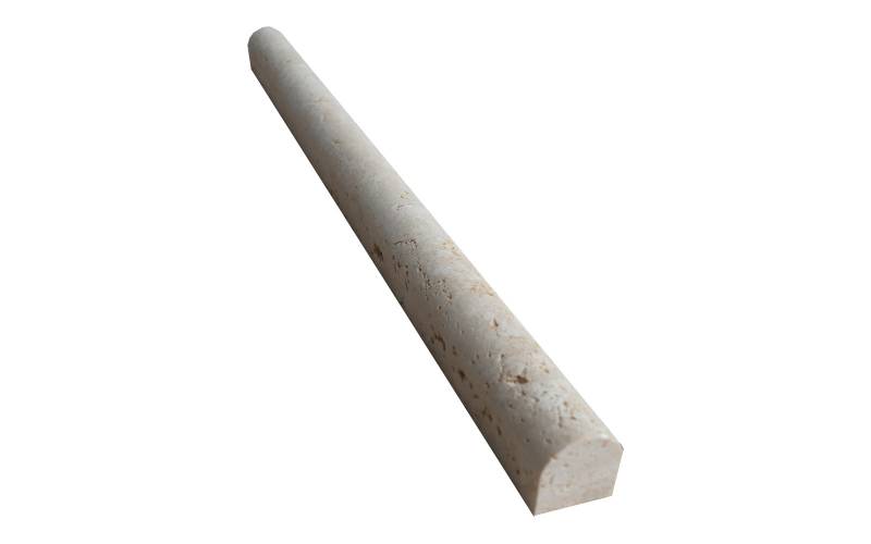 Bord�re Naturstein Travertin beige Modell Bullnose