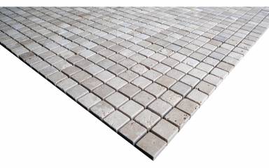 Travertin Fliesen Mosaik beige 2 x 2 cm