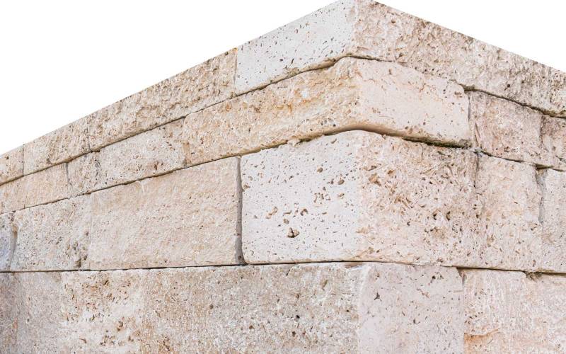 Travertin Mauersteine f�r Terrasse und Garten