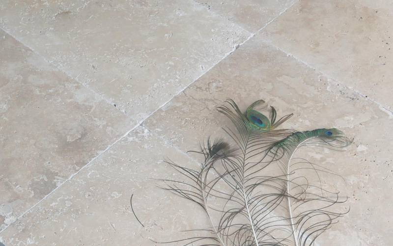 Travertin Platten - Beige Natursteinplatten in 3 cm