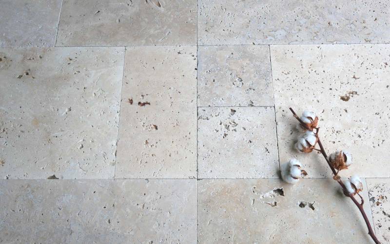 Travertin Terrassenplatten Rustikal r�mischer Verband